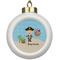 Pirate Scene Ceramic Ball Ornament (Personalized)