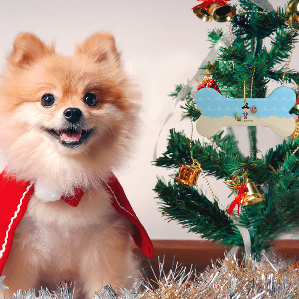 Pirate Scene Ceramic Flat Ornament - Bone (LIFESTYLE)