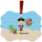Personalized Pirate Christmas Ornament (Front View)