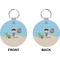 Personalized Pirate Circle Keychain (Front + Back)