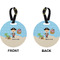Personalized Pirate Circle Luggage Tag (Front + Back)
