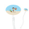 Pirate Scene 7" Oval Plastic Stir Sticks - Clear (Personalized)