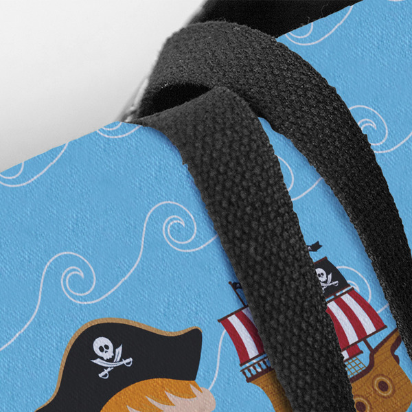 Pirate Scene Closeup of Tote w/Black Handles