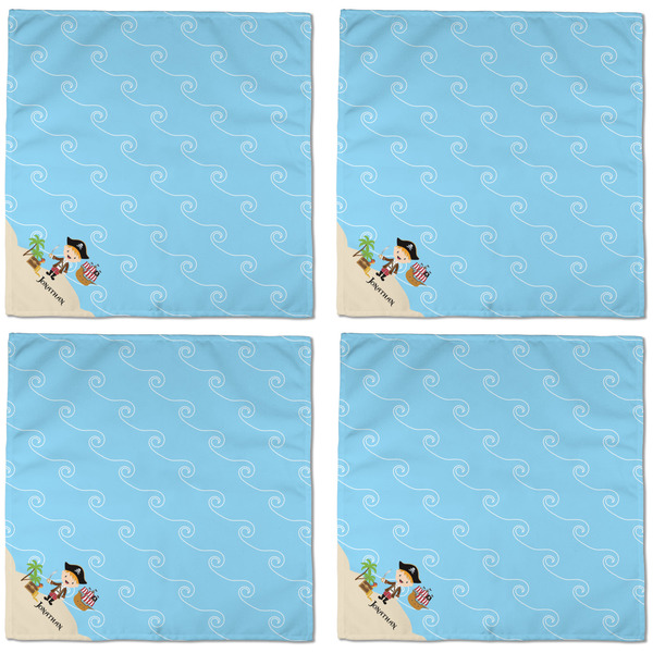 Pirate Scene Cloth Napkins - Personalized Dinner (APPROVAL) Set of 4