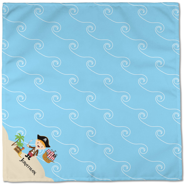 Pirate Scene Cloth Napkins - Personalized Dinner (Full Open)