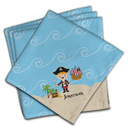 Pirate Scene Cloth Napkins (Set of 4) (Personalized)