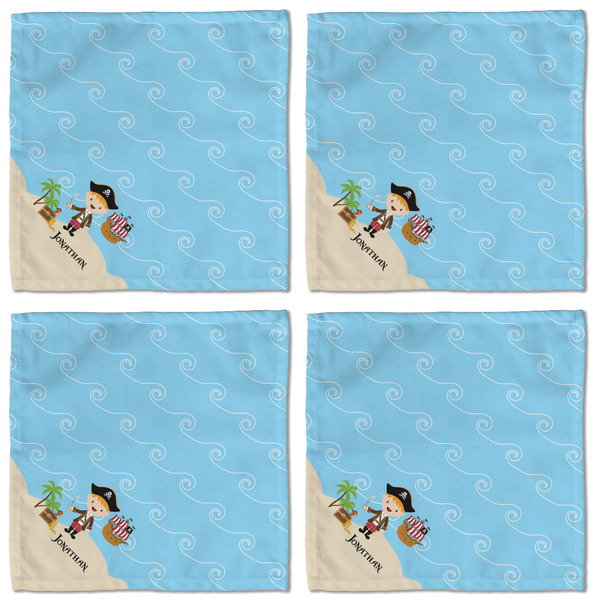 Pirate Scene Cloth Napkins - Personalized Lunch (APPROVAL) Set of 4