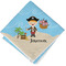 Pirate Scene Cloth Napkins - Personalized Lunch (Folded Four Corners)
