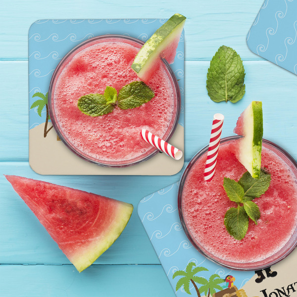 Pirate Scene Coaster Set - LIFESTYLE