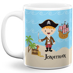 Pirate Scene 11 Oz Coffee Mug - White (Personalized)