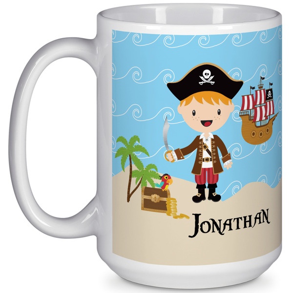 Custom Pirate Scene 15 Oz Coffee Mug - White (Personalized)