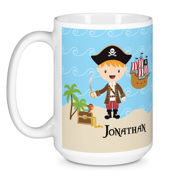 Pirate Scene Coffee Mug - 15 oz - White