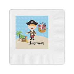 Pirate Scene Coined Cocktail Napkins (Personalized)