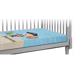 Pirate Scene Crib Fitted Sheet (Personalized)