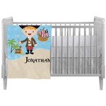 Pirate Scene Crib Comforter / Quilt (Personalized)