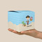 Pirate Scene Cube Favor Gift Box - On Hand - Scale View