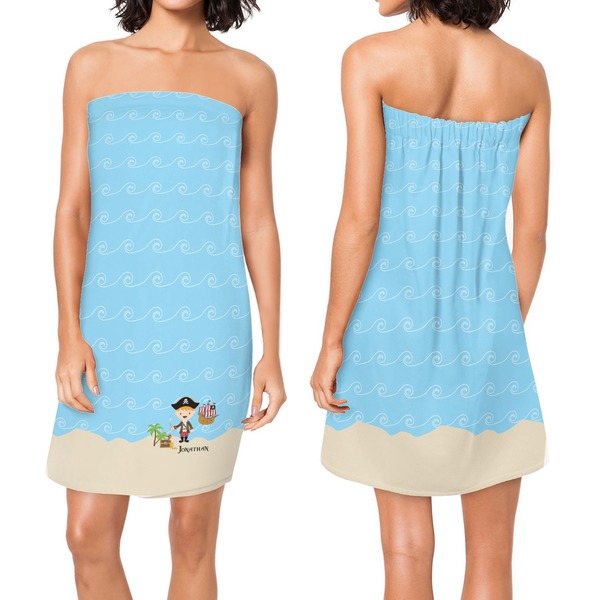Pirate Scene Custom Bath Wrap - Front & Back View