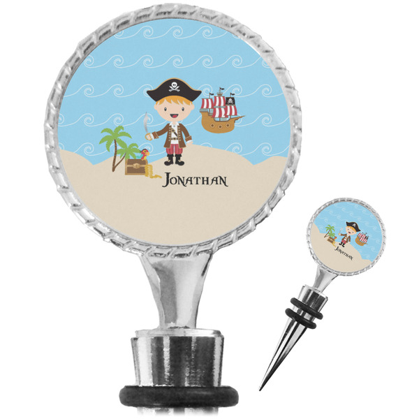Custom Pirate Scene Wine Bottle Stopper (Personalized)