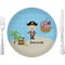 Pirate Scene 10" Glass Lunch / Dinner Plates - Single or Set (Personalized)