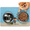 Pirate Scene Dog Food Mat - Small LIFESTYLE
