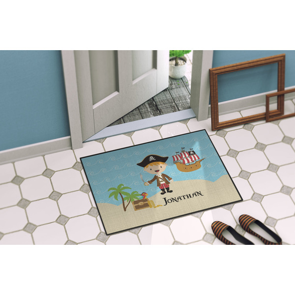 Pirate Scene Door Mat Lifestyle