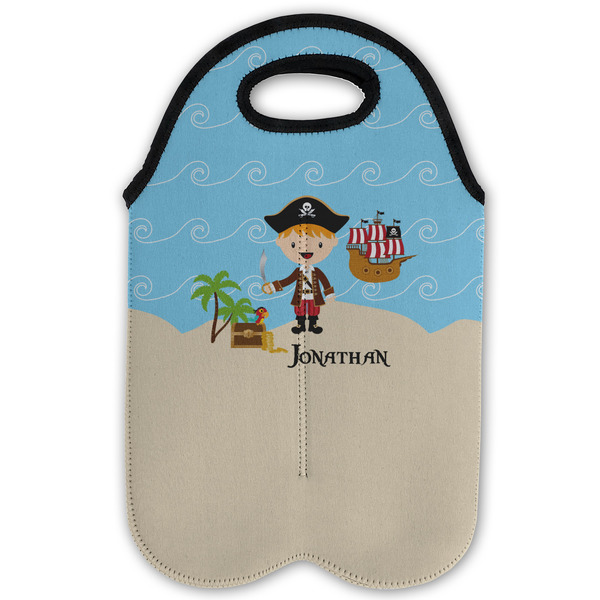 Pirate Scene Double Wine Tote - Flat (new)