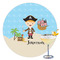Pirate Scene Printed Drink Topper - 3.5" (Personalized)