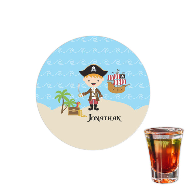 Custom Pirate Scene Printed Drink Topper - 1.5" (Personalized)