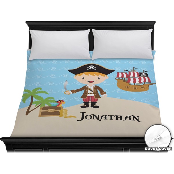 Custom Pirate Scene Duvet Cover - King (Personalized)