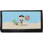 Pirate Scene Canvas Checkbook Cover (Personalized)
