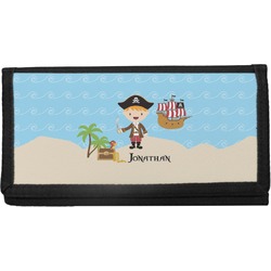 Pirate Scene Canvas Checkbook Cover (Personalized)