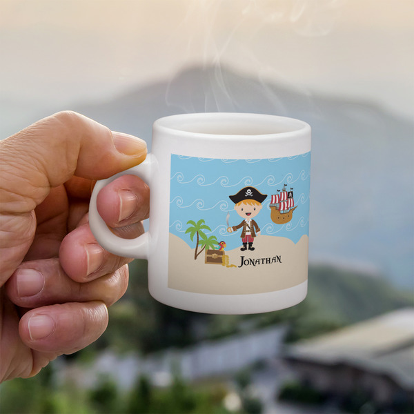 Custom Pirate Scene Single Shot Espresso Cup - Single (Personalized)
