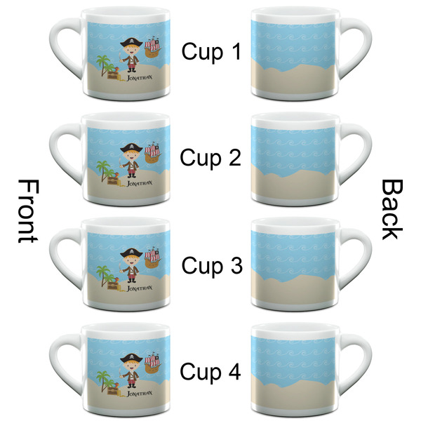 Pirate Scene Espresso Cup - 6oz (Double Shot Set of 4) APPROVAL