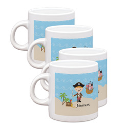 Pirate Scene Single Shot Espresso Cups - Set of 4 (Personalized)