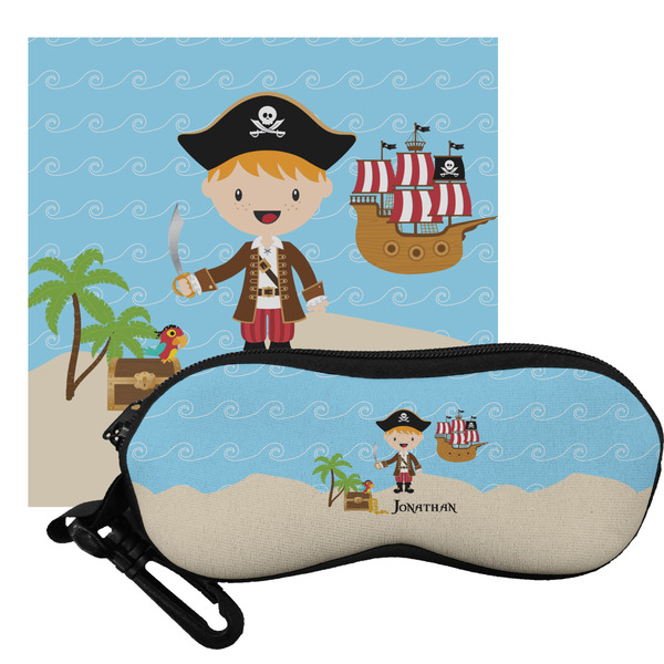 Custom Pirate Scene Eyeglass Case & Cloth (Personalized)