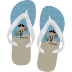 Pirate Scene Flip Flops - Large (Personalized)