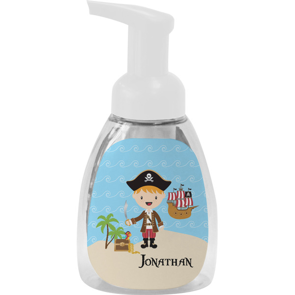 Custom Pirate Scene Foam Soap Bottle - White (Personalized)