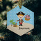 Pirate Scene Frosted Glass Ornament - Hexagon (Lifestyle)