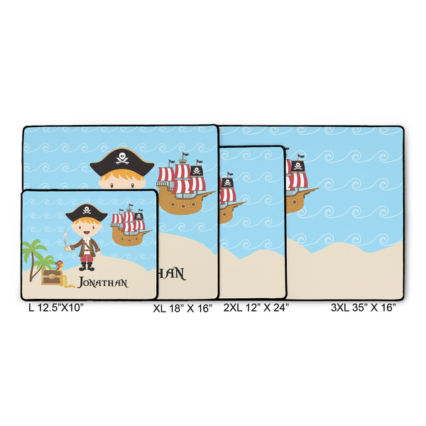 Pirate Scene Gaming Mats - SIZE CHART