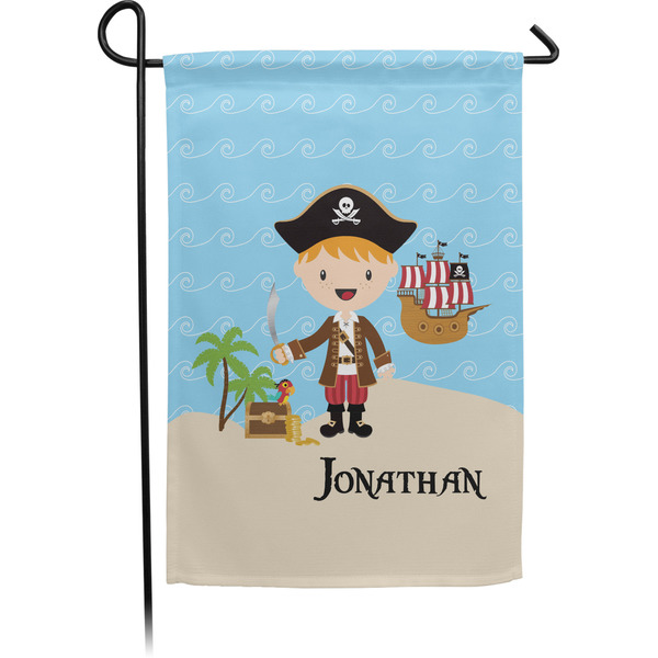 Custom Pirate Scene Small Garden Flag - Single Sided w/ Name or Text