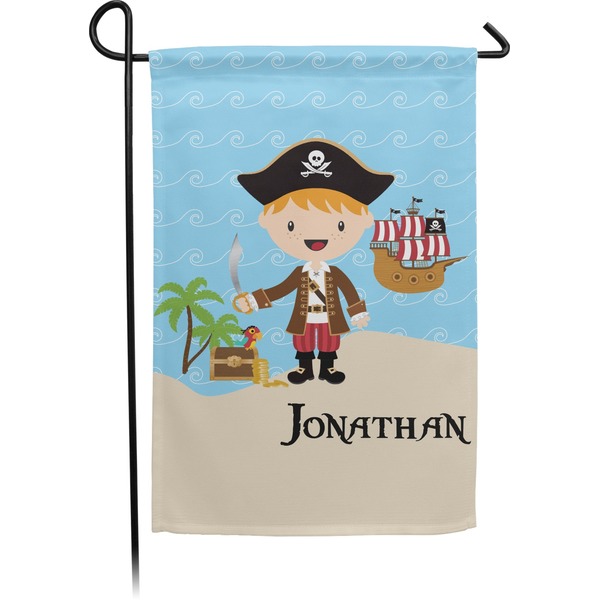 Custom Pirate Scene Small Garden Flag - Double Sided w/ Name or Text