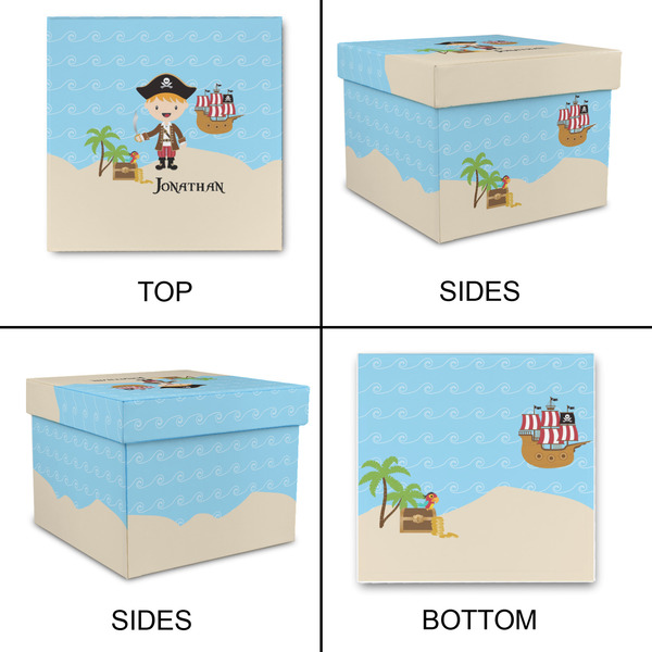 Pirate Scene Gift Boxes with Lid - Canvas Wrapped - Medium - Approval