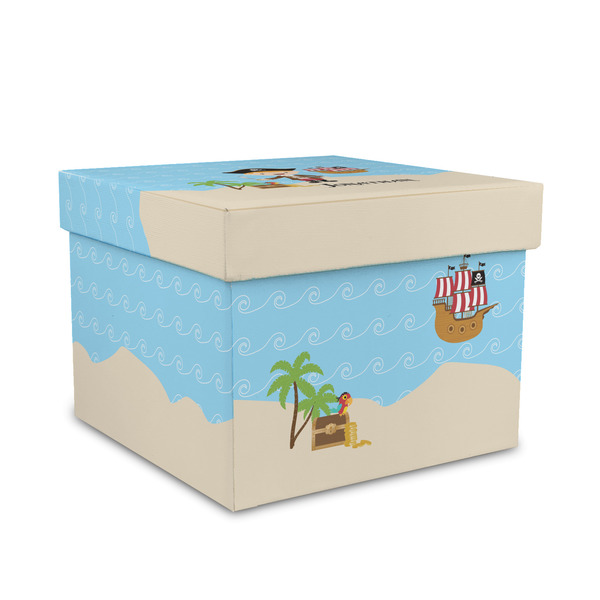 Custom Pirate Scene Gift Box with Lid - Canvas Wrapped - Medium (Personalized)