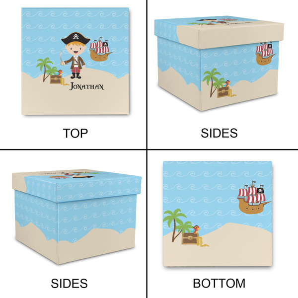 Pirate Scene Gift Boxes with Lid - Canvas Wrapped - Small - Approval