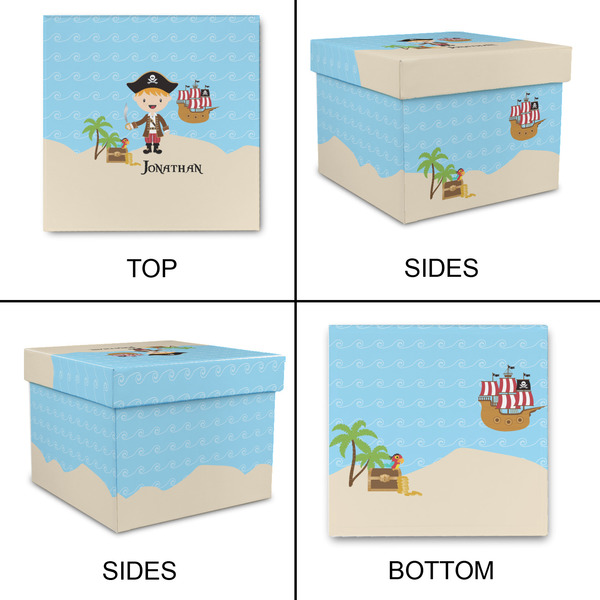 Pirate Scene Gift Boxes with Lid - Canvas Wrapped - X-Large - Approval