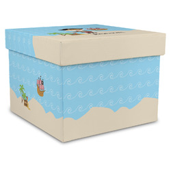 Pirate Scene Gift Box with Lid - Canvas Wrapped - XX-Large (Personalized)