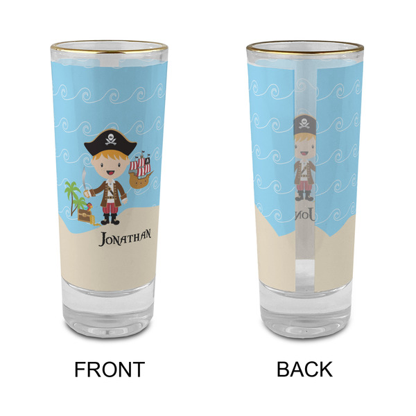 Pirate Scene Glass Shot Glass - 2 oz - Single - APPROVAL