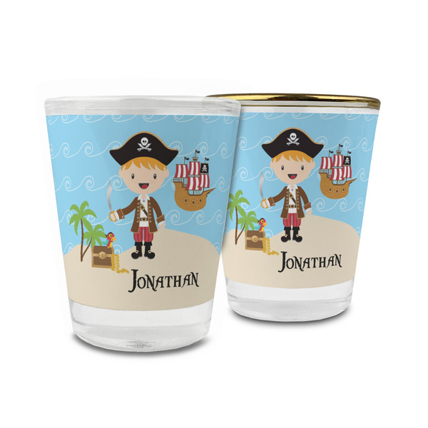 Custom Pirate Scene Glass Shot Glass - 1.5 oz (Personalized)