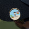Pirate Scene Golf Ball Marker Hat Clip - Gold - On Hat