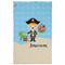 Pirate Scene Golf Towel - Poly-Cotton Blend - Large w/ Name or Text